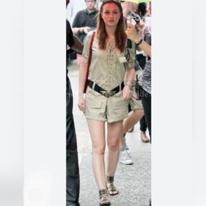 See by Chloe Beige Tie-up Romper. Size M